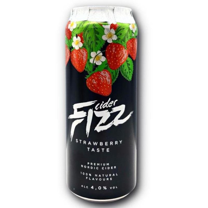 Сидр Fizz Strawberry солодкий газ. 4% 0.5 л з/б